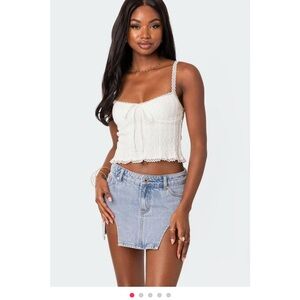 Edikted Lacey knit tank top